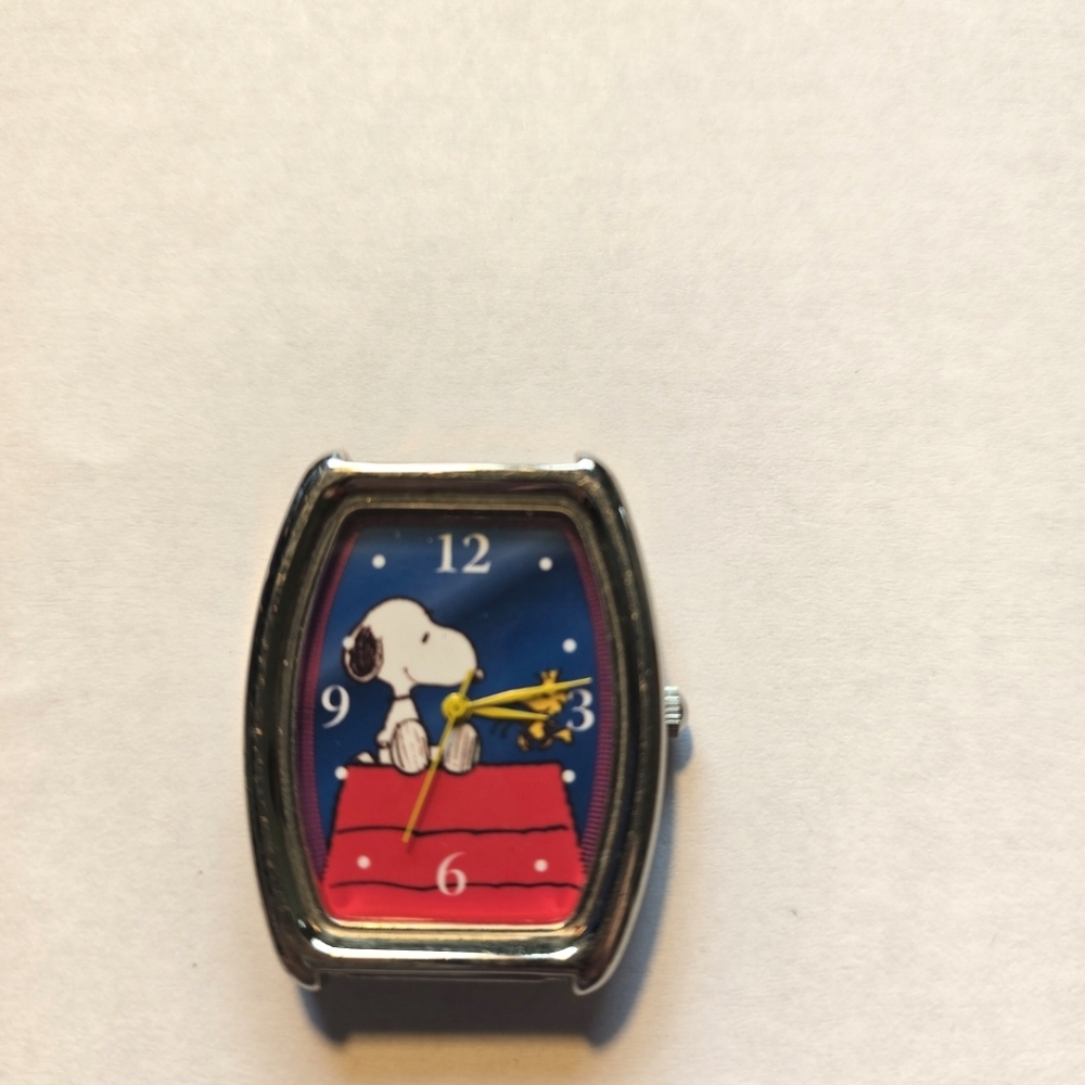 Peanuts Snoopy Woodstock Silver Watch Face NO BAND